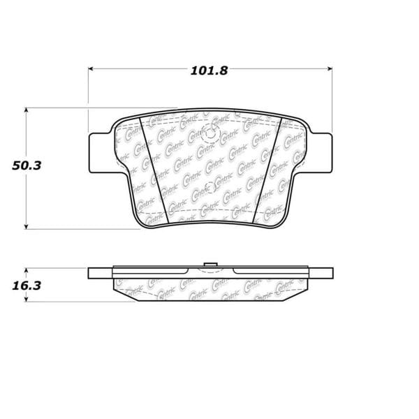 Centric Parts Posi-Quiet Ext. Wear Pad, 106.10710 106.10710 - main